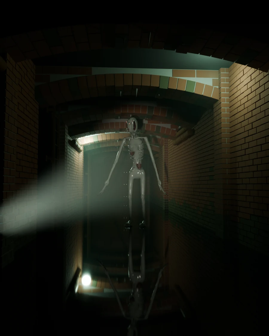 Blender로 만든 B4 배수시설과 청각자
